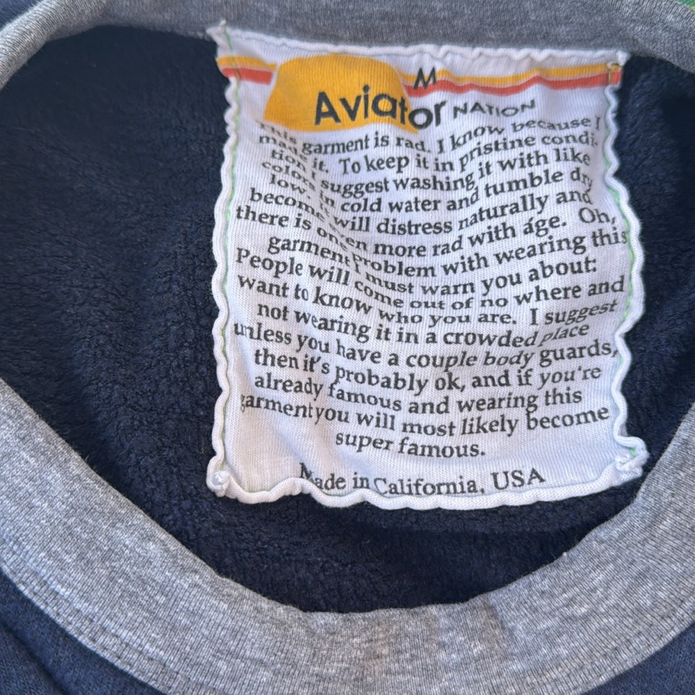 Aviator Nation Classic Vintage Logo Sweatshirt - Picture 6 of 7